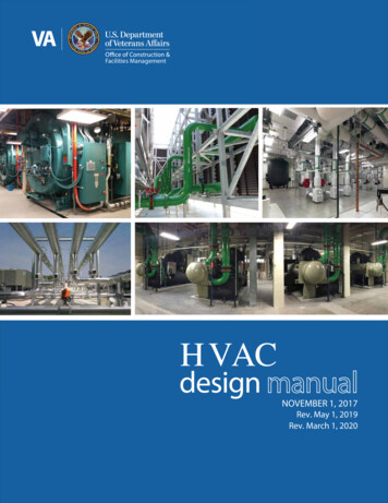 HVAC Design Manual - Veterans Affairs