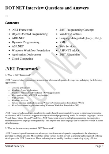 DOT NET Interview Questions And Answers