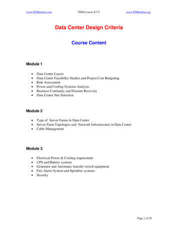 Data Center Design Criteria - PDHonline 