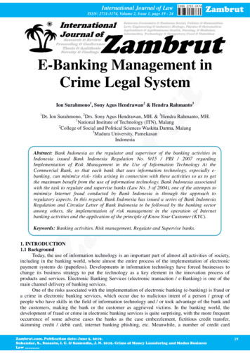 E-Banking Management In Crime Legal System