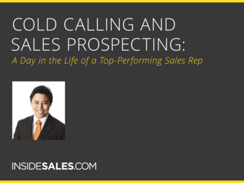 COLD CALLING AND SALES PROSPECTING