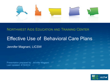 Effective Use Of Behavioral Care Plans