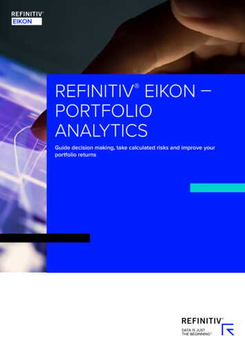 Refinitiv Eikon – Portfolio Analytics