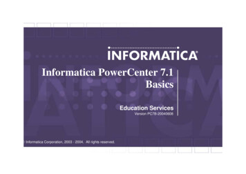 Informatica PowerCenter 7.1 Basics