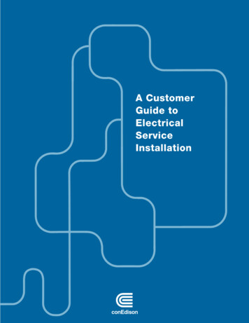 Specifications For Electric Installations