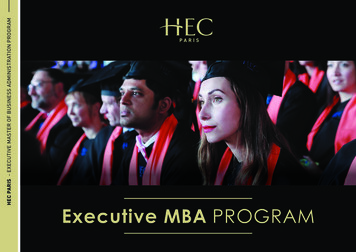 HEC PARIS Executive MBA PROGRAM - Welcome HEC Paris