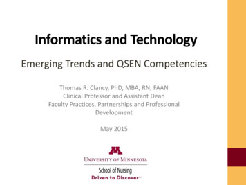 Emerging Trends And QSEN Competencies - School Of Nursing