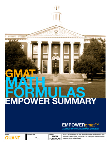 GMAT MATH FORMULAS - EMPOWERgmat