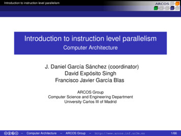 Computer Architecture J. Daniel García Sánchez .