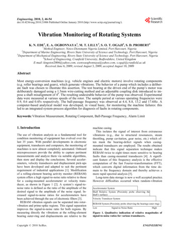 Vibration Monitoring Of Rotating Systems