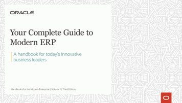 Your Complete Guide To Modern ERP - Oracle