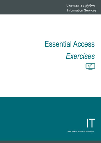 Essential Access Exercises - York