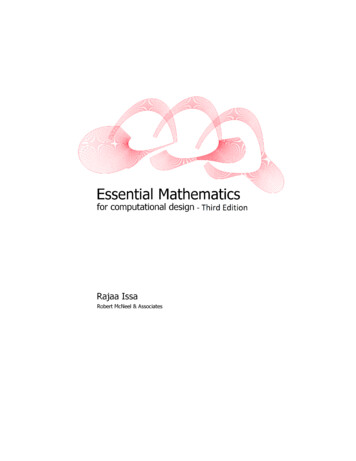 Essential Mathematics For Computational Design