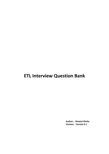 ETL Interview Question Bank - WordPress 