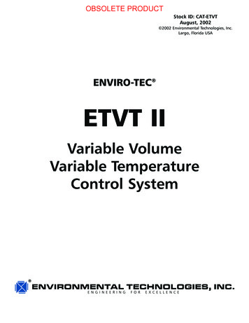 Variable Volume Variable Temperature Control System