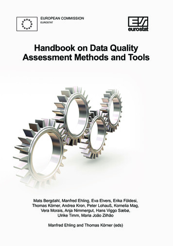 Handbook On Data Quality Assessment Methods And Tools