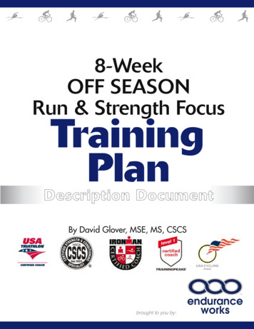 8-Week OFF SEASON Run & Strength Focus Training Plan