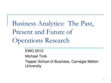 Business Analytics: The Past, Present And Future Of .