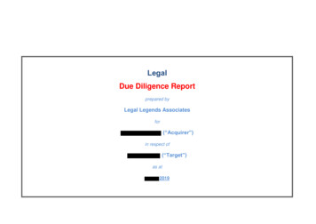 Legal Due Diligence Report - Legal Legends