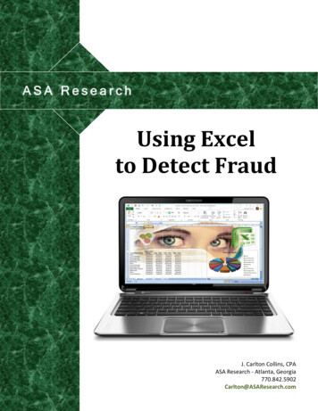 Using Excel To Detect Fraud - ASA Research