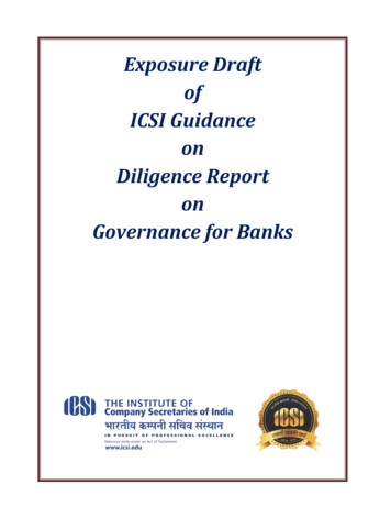 Exposure Draft Of ICSI Guidance On Diligence Report On .