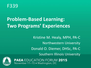 Problem-Based Learning: Two Programs’ Experiences
