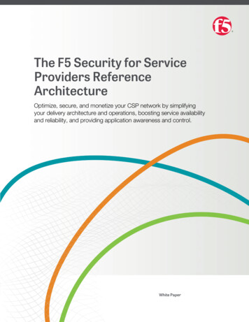 The F5 Security For Service Providers Reference Architecture
