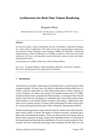 Architectures For Real-Time Volume Rendering