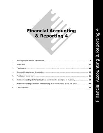 Financial Accounting & Reporting 4 Financial Accounting .