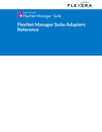 FlexNet Manager Suite Adapters Reference