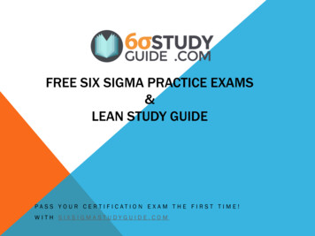 Free Six Sigma Practice Exams - Six Sigma Study Guide