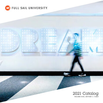 2021 Catalog - Campus And Online Degrees - Full Sail .