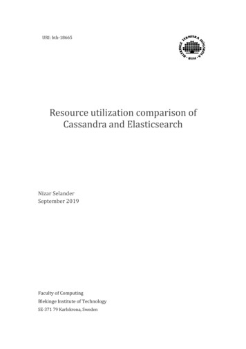 Resource Utilization Comparison Of Cassandra And Elasticsearch