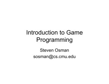 Introduction To Game Programming