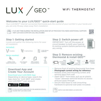 GEO WiFi THERMOSTAT - LUX Products