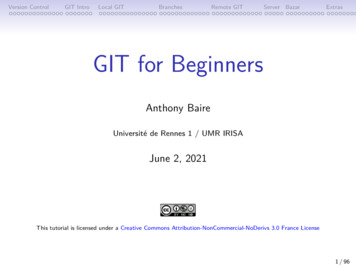 GIT For Beginners (handout) - IRISA