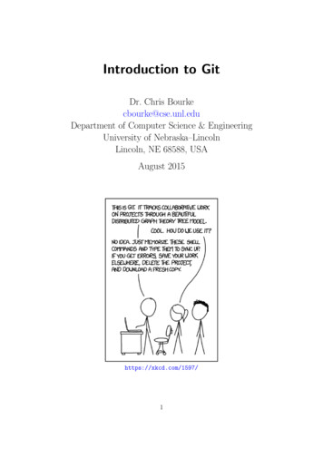 Introduction To Git - University Of Nebraska–Lincoln