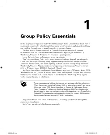 Group Policy Essentials