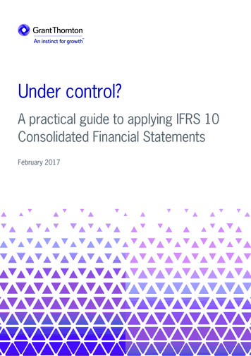 Under Control? A Practical Guide To Applying IFRS 10 .