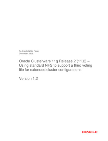 Oracle Clusterware 11g Release 2 (11.2) Using Standard NFS .