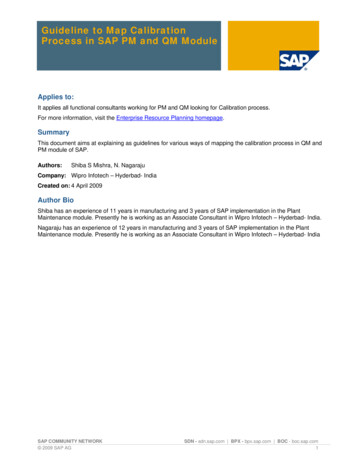 Guideline To Map Calibration Process In SAP PM And QM Module