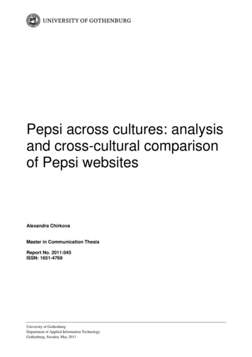 Pepsi Across Cultures: Analysis And Cross-cultural .