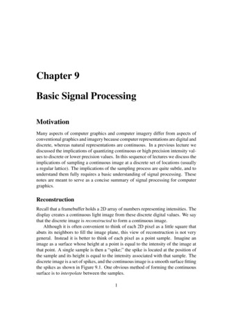 Chapter 9 Basic Signal Processing - Princeton University