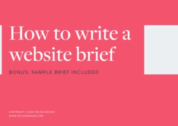 How To Write A Website Brief - Helios Design