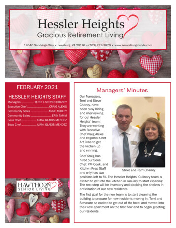 FEBRUARY 2021 Managers Minutes - Hawthorn Senior Living