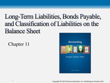 Long-Term Liabilities, Bonds Payable, And Classification .