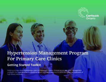 Hypertension Management Program For Primary Care Clinics