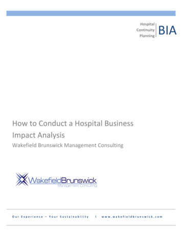 Hospital BIA Planning