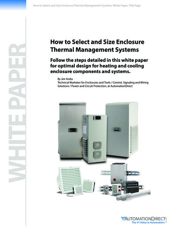 How To Select And Size Enclosure Thermal Management Systems