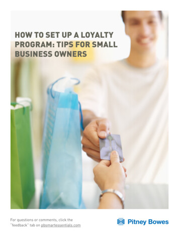 How To Set Up A LoyaLty Program: TipS For SmaLL BUSineSS .